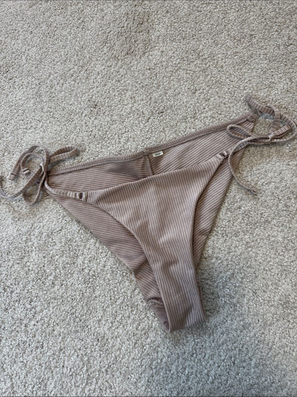 NWOT aerie Cheekier Side-Tie Rose Pink Bikini Bottoms SzM